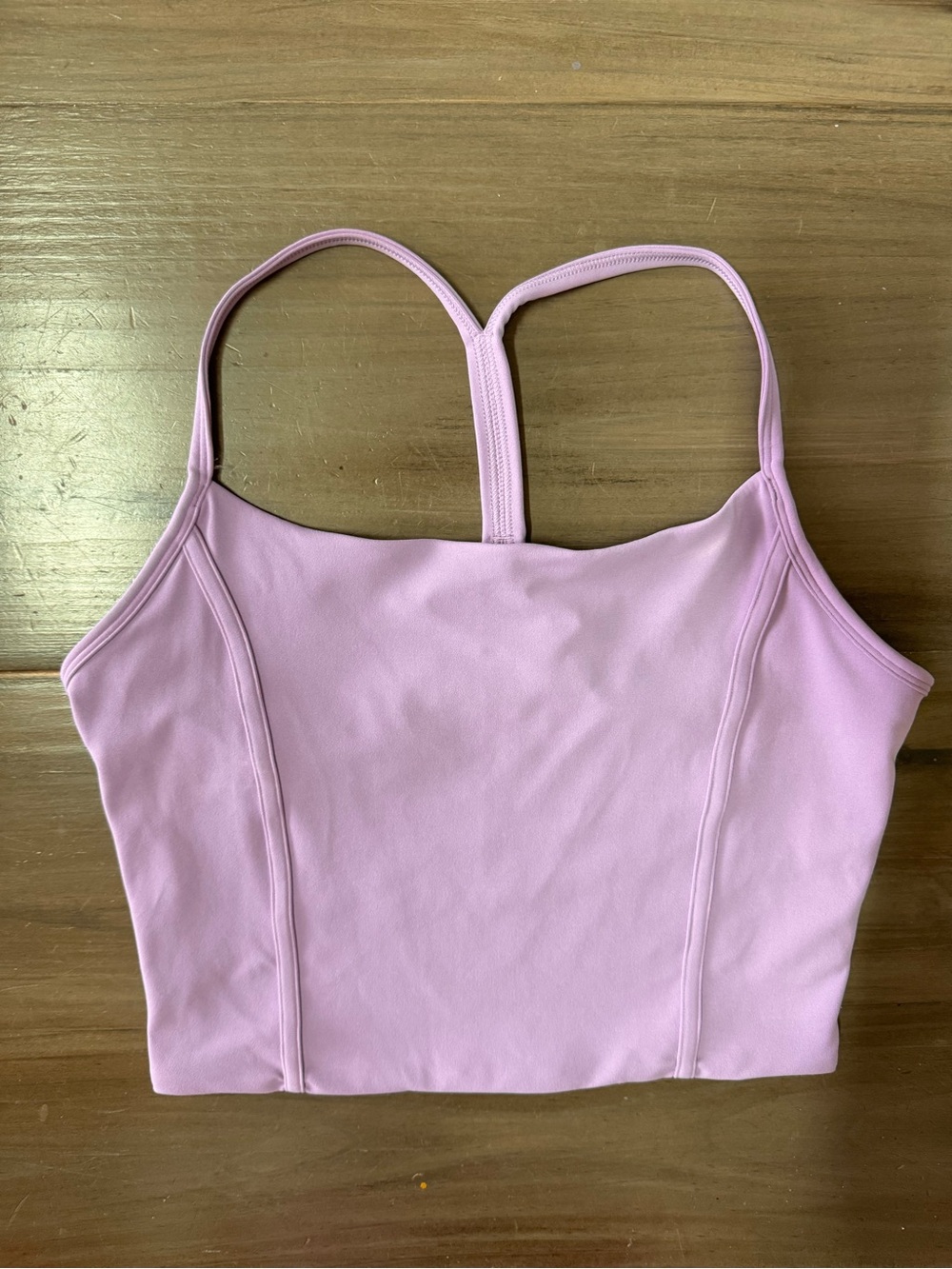 YPB Y Back Scoop Neck Cropped Tank Lavendar Women’s M Back To School